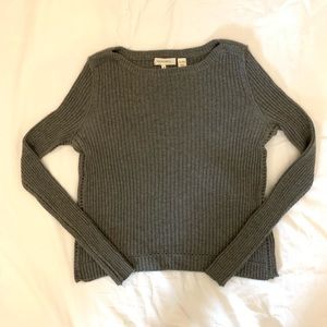 Inhabit 100% Cashmere Gray Cutout Detail Sweater